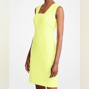 Ann Taylor Citrine Color Casual Cocktail Career Sheath Dress